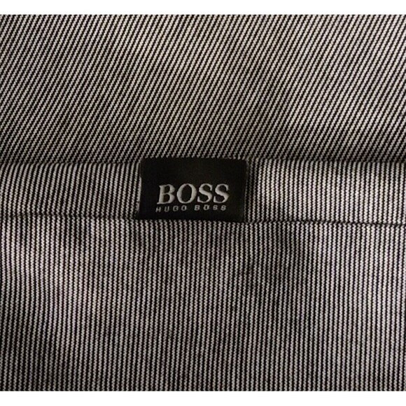 Boss by Hugo Boss Mens Cotton Polo Shirt XL Gray Black Trim Short Sleeve - Picture 4 of 7